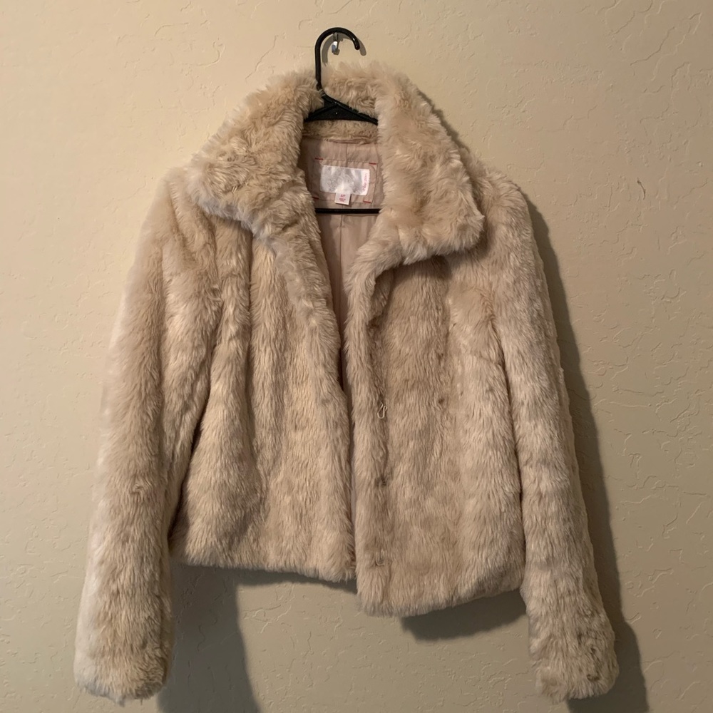 Cream Faux Fur
